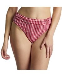 Panache - Gingham High Cut Bikini Bottom - Lyst
