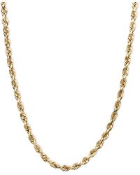 Macy's - 14k Gold Diamond-cut Rope Chain 18" Necklace (2-1/2mm) - Lyst