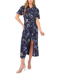 Cece - Button-front Midi Shirt Dress - Lyst