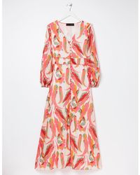FatFace - Fat Face Peony Painted Leaves Maxi Dress - Lyst
