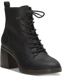Lucky Brand - Qiama Lace-up Heeled Combat Booties - Lyst
