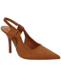 BERNESS - Euphemie Microfiber Suede Slingback Pumps - Lyst