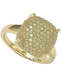 SUZY LEVIAN NEW YORK - Suzy Levian Sterling Silver Cubic Zirconia Puff Ring - Lyst