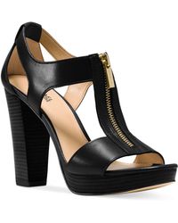 MICHAEL Michael Kors Berkley T-strap Platform Dress Sandals - Black