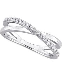 Macy's - Moissanite Crossover Statement Ring (1/4 Ct. T.w. - Lyst