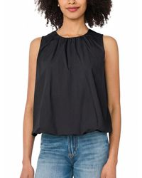Cece - Solid Crewneck Bubble Top - Lyst