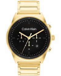 Calvin Klein - Tone Stainless Steel Bracelet Watch 44mm - Lyst