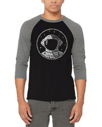 LA Pop Art - I Need My Space Astronaut Raglan Baseball Word Art T-shirt - Lyst