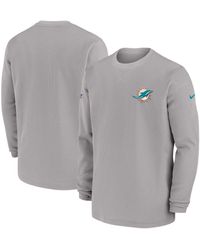 Men's Nike Heathered Charcoal Miami Dolphins Fan Gear Primary Logo