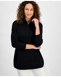 Style & Co. - Petite Yummy Quarter-zip Long-sleeve Sweatshirt - Lyst