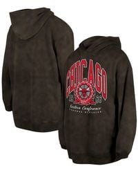 KTZ - And Chicago Bulls Oversized Essentials Pigment Wash Fleece Pullover Hoodie - Lyst