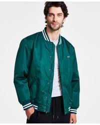 Champion - Classic Logo Striped-trim Varsity Jacket - Lyst