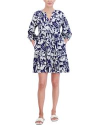 Jessica Howard - Petite Printed Button-front A-line Dress - Lyst