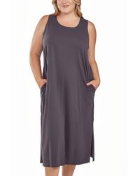 iCollection - Plus Size Soft Knit Tank Dress - Lyst
