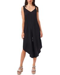 Vince Camuto - Solid Tie Shoulder Angled Hem Jumpsuit - Lyst