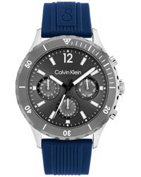 Calvin Klein Platinum Bold Light Blue Dial Watch in Metallic for Men | Lyst