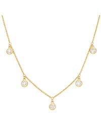 Macy's Diamond Dangle Statement Necklace (5/8 Ct. T.w.) In 14k White Or Yellow Gold , 17" + 1" Extender - Metallic