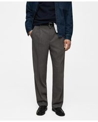 Mango - Straight-fit Pleated Pants - Lyst
