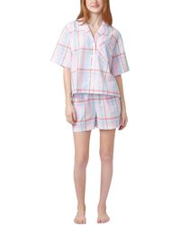 Hue - Plaid Seersucker Short-sleeve Boxer Pajama Set - Lyst