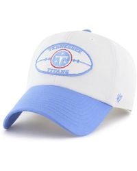 '47 - 47 Brand Cream/light Blue Tennessee Titans Pique Patch Clean Up Adjustable Hat - Lyst
