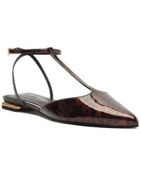 SCHUTZ SHOES - Allure T-strap Pointy Toe Flats - Lyst