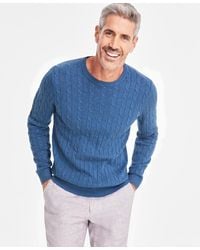 Club Room - Cable-knit Cotton Sweater - Lyst