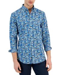 Club Room - Crowd Regular-fit Floral-print Button-down Poplin Shirt - Lyst