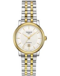 Tissot - Swiss Automatic T-classic Carson Two-tone Stainless Steel Bracelet Watch 30mm - Lyst