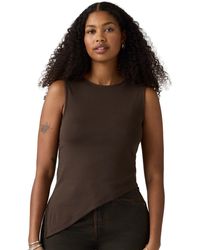 Levi's - Alila Asymmetrical Ribbed-knit Tank Top - Lyst