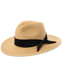 Nine West Scarf-tie Panama Hat - Black