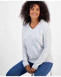 Style & Co. - Style Co Luxsoft Split Neck Hoodie Macys Exclusive - Lyst