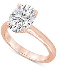 Badgley Mischka - Certified Lab Grown Diamond Oval-cut Solitaire Engagement Ring (3 Ct. T.w. - Lyst
