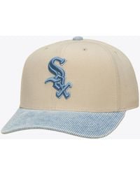 Mitchell & Ness - Mitchell Ness Cream/light Blue Chicago White Sox Washed Corduroy Pro Crown Snapback Hat - Lyst
