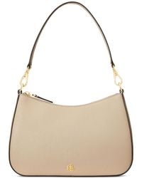 Ralph Lauren - Crosshatch Leather Medium Danni Shoulder Bag - Lyst