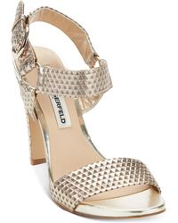karl lagerfeld gold sandals