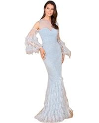 Lara - Cold Shoulder Mermaid Lace Gown - Lyst