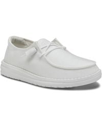 Hey Dude - Wendy Slub Canvas Casual Moccasin Sneakers From Finish Line - Lyst