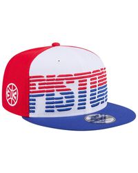 KTZ - White/blue Detroit Pistons Throwback Gradient Tech Font 9fifty Snapback Hat - Lyst