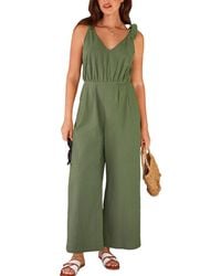 CUPSHE - Steps Ahead Green Jumpsuit - Lyst