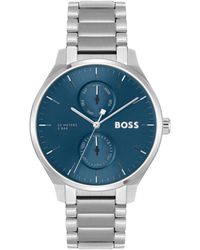 BOSS - Tyler Quartz Multifunction Stainless Steel Watch 43mm - Lyst