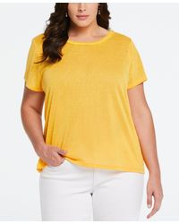 ELLA rafaella - Plus Size Eco Fabric Short Sleeve Top - Lyst