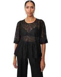 Masai - Lace Peplum Top - Lyst