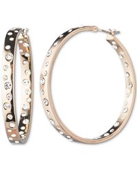 Givenchy - Gold-tone Crystal Scattered Medium Hoop Earrings - Lyst
