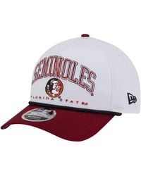 KTZ - White/garnet Florida State Seminoles Arch Two-tone Rope 9forty A-frame M-crown Adjustable Hat - Lyst