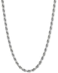 Giani Bernini Rope Link 18" Chain Necklace In Sterling Silver - Metallic