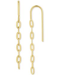 Giani Bernini - Polished Chain Link Threader Earrings - Lyst