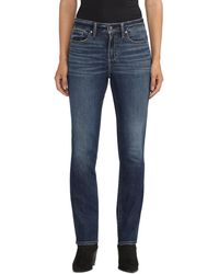 Silver Jeans Co. - Avery High-rise Curvy-fit Straight-leg Jeans - Lyst