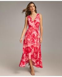 Donna Karan - Printed Sleeveless Maxi Dress - Lyst