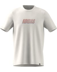 adidas - Short Sleeve Crewneck Logo Graphic T-shirt - Lyst