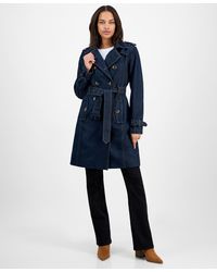 Steve Madden - Double-breasted Denim Trench Coat - Lyst
